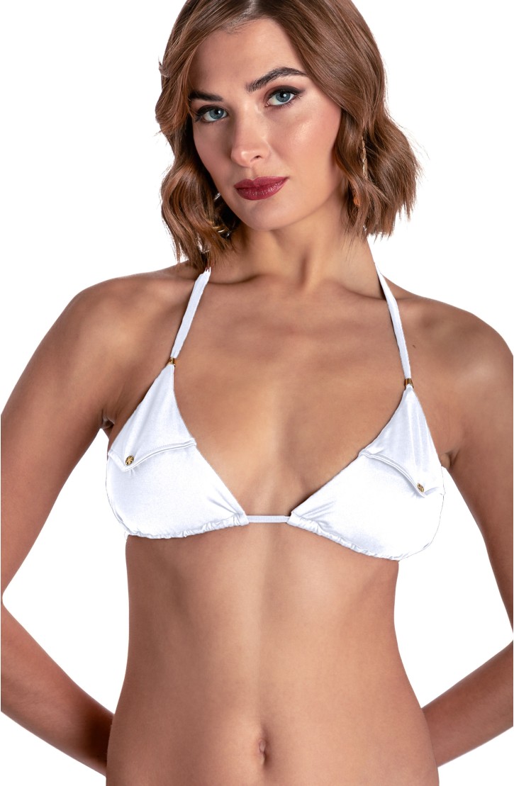 SOLID COLOR PADDED TRIANGLE TOP WITH POCKET