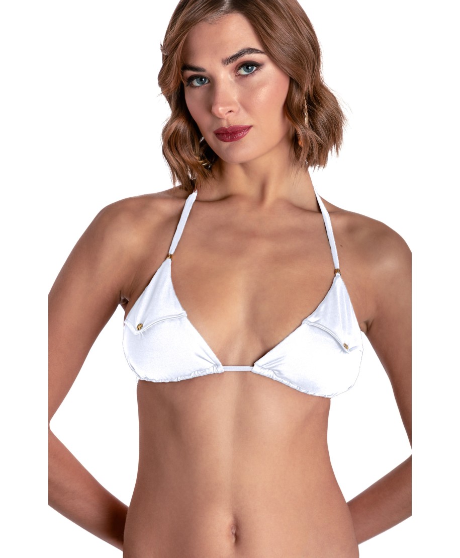 SOLID COLOR PADDED TRIANGLE TOP WITH POCKET