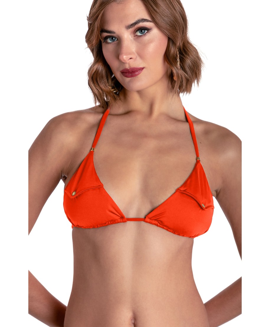 SOLID COLOR PADDED TRIANGLE TOP WITH POCKET