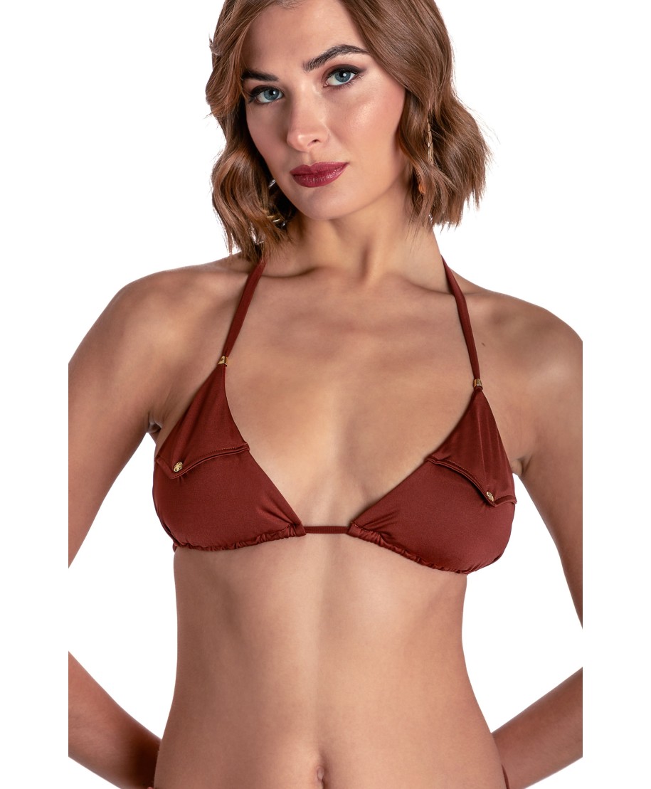 SOLID COLOR PADDED TRIANGLE TOP WITH POCKET