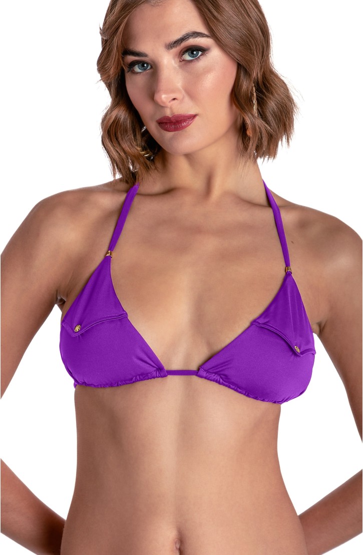 SOLID COLOR PADDED TRIANGLE TOP WITH POCKET