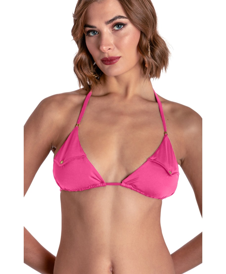 SOLID COLOR PADDED TRIANGLE TOP WITH POCKET