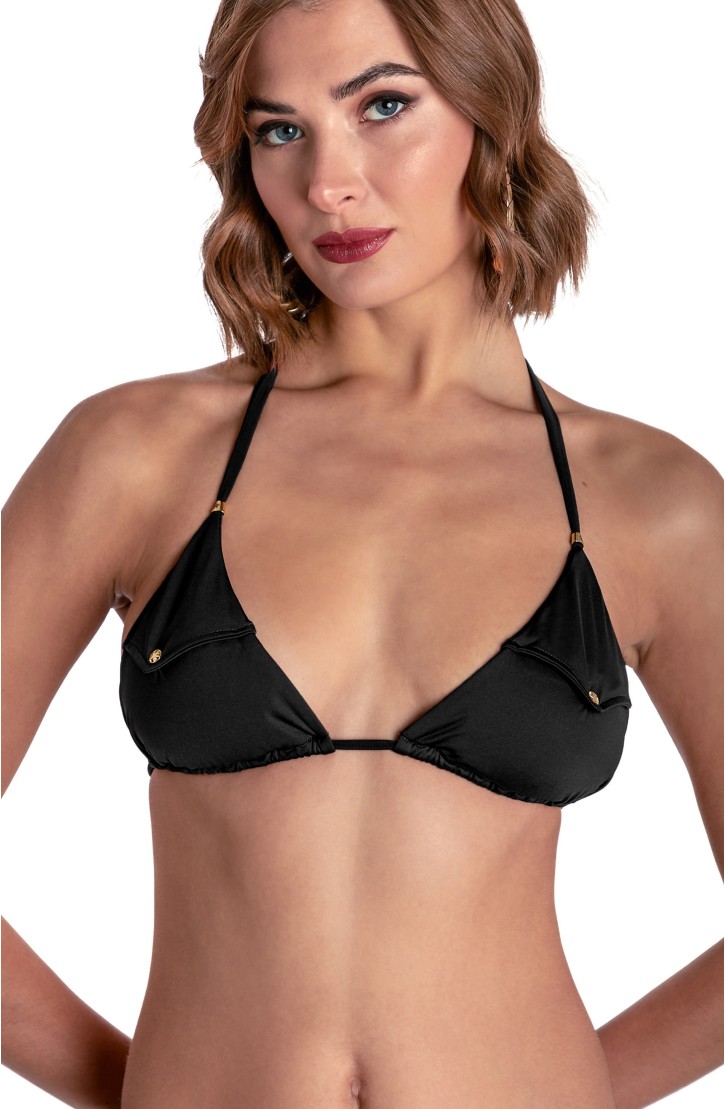SOLID COLOR PADDED TRIANGLE TOP WITH POCKET