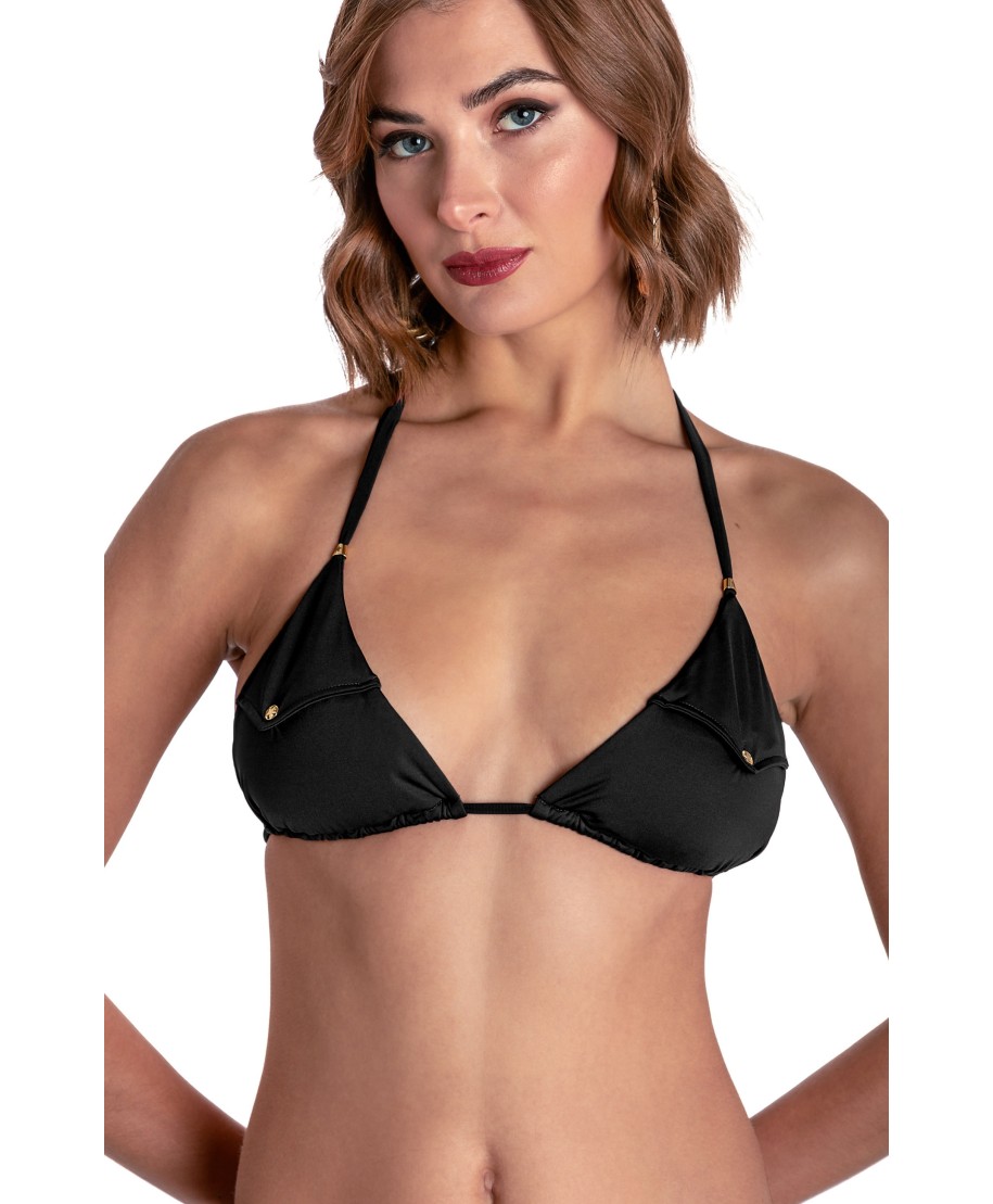 SOLID COLOR PADDED TRIANGLE TOP WITH POCKET