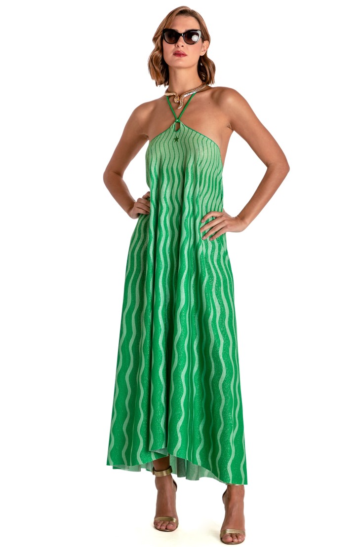 Long Pareo Dress Tiger Sun Print