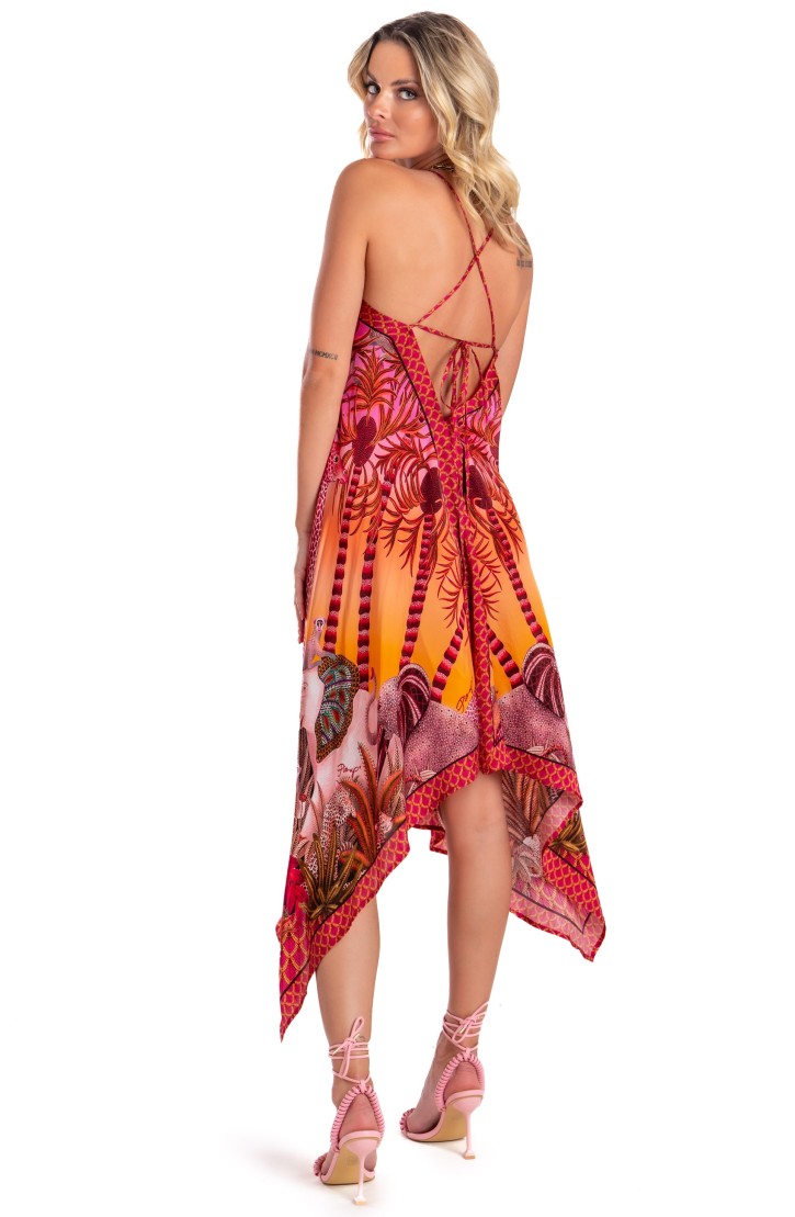 Abito Foulard Palm Paradise