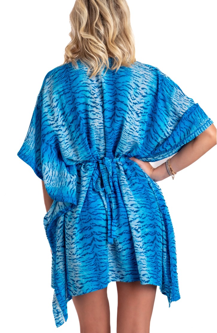 Viscose Muslin Tiger Print Poncho