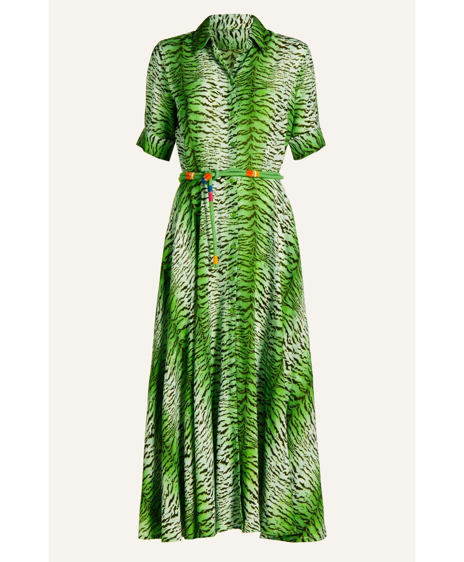 Viscose Muslin Chemisier Tiger Print