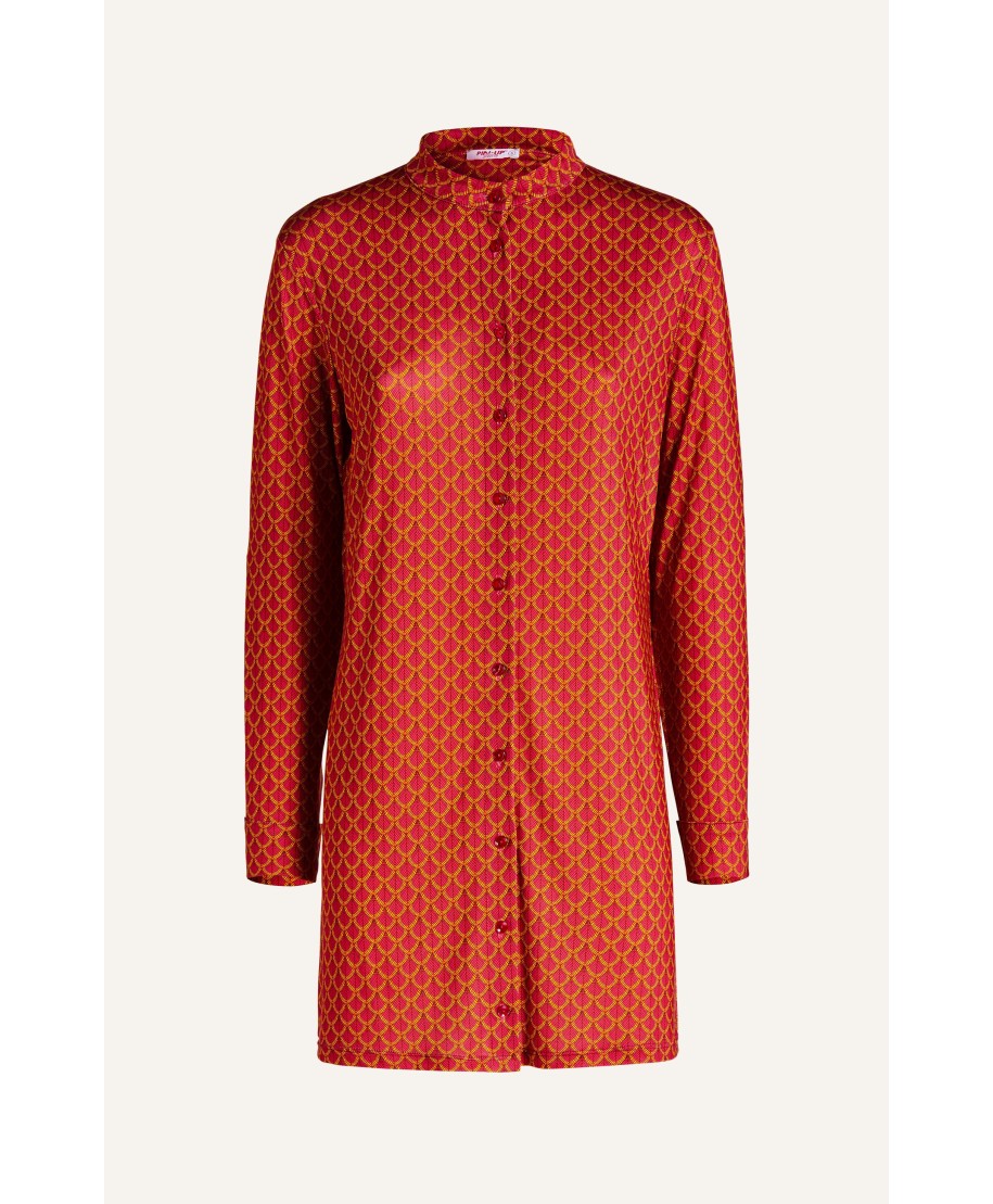 Chemisier In Jersey Squame