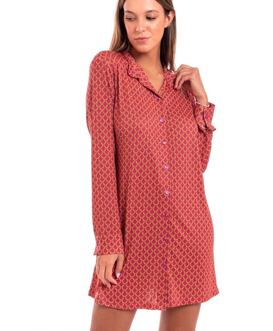 Scale Print Jersey Chemisier