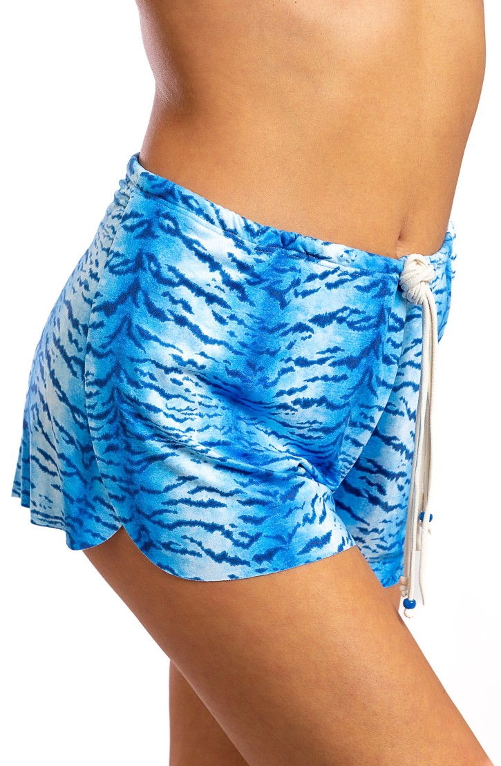 Short Simil Suade Tiger Print