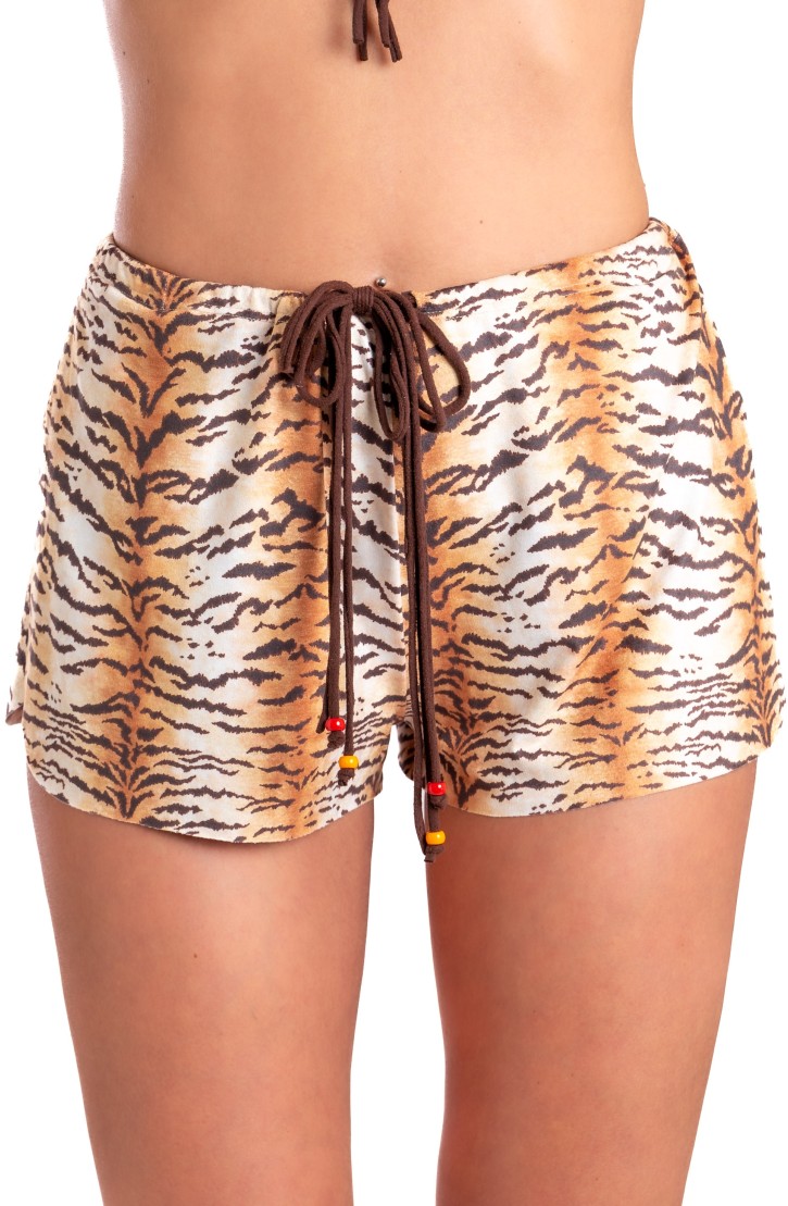 Short Simil Suade Tiger Print