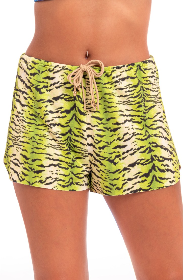 Short Simil Suade Tiger Print