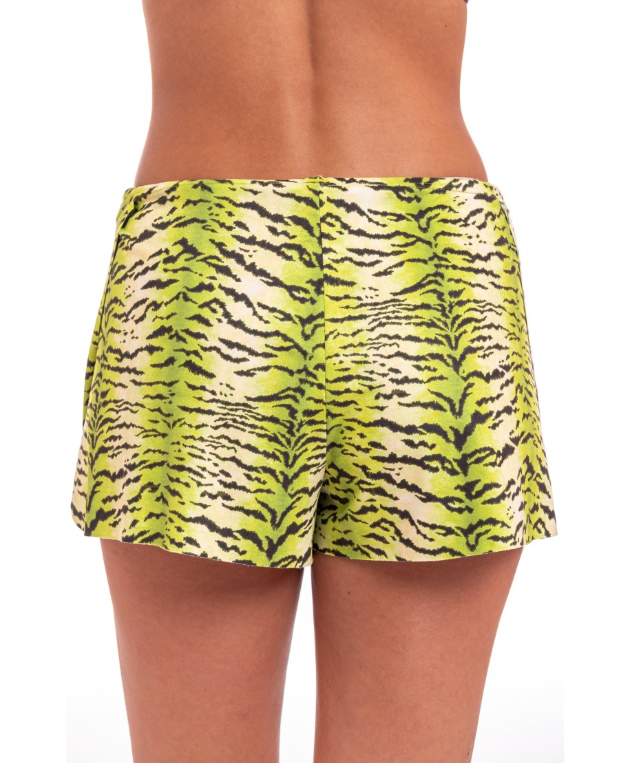 Short Simil Suade Tiger Print
