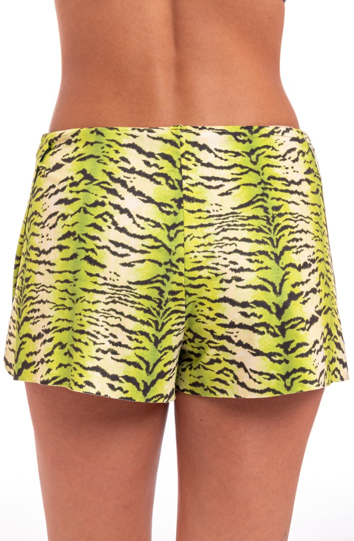 Short Simil Suade Tiger Print