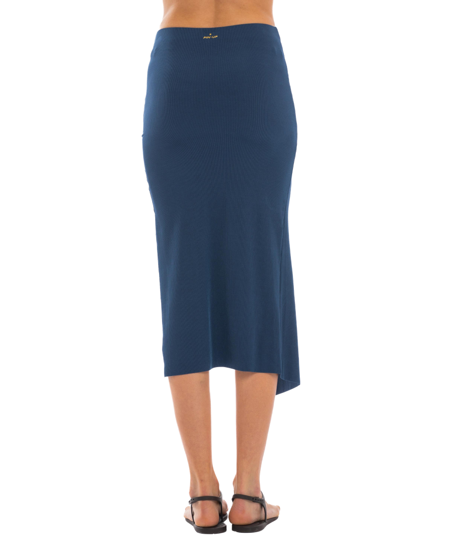 Asymmetrical Skirt Ribbed