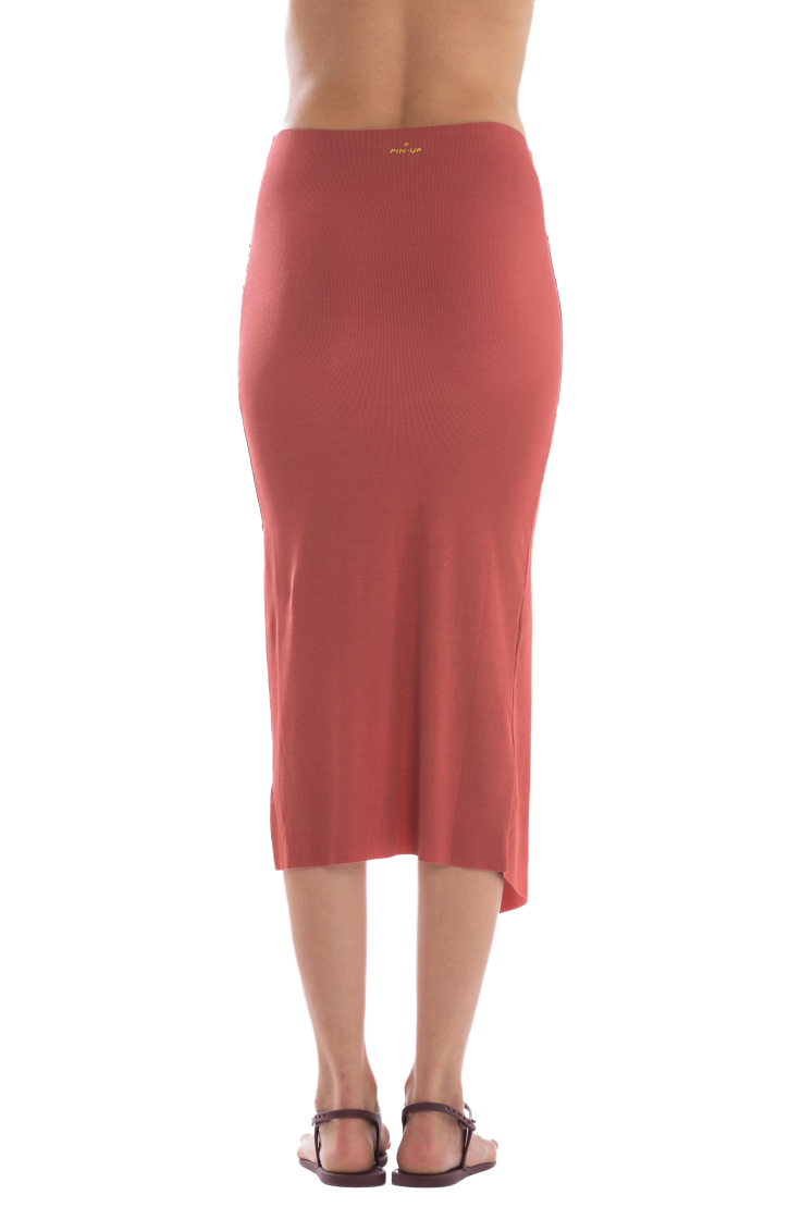 Asymmetrical Skirt Ribbed