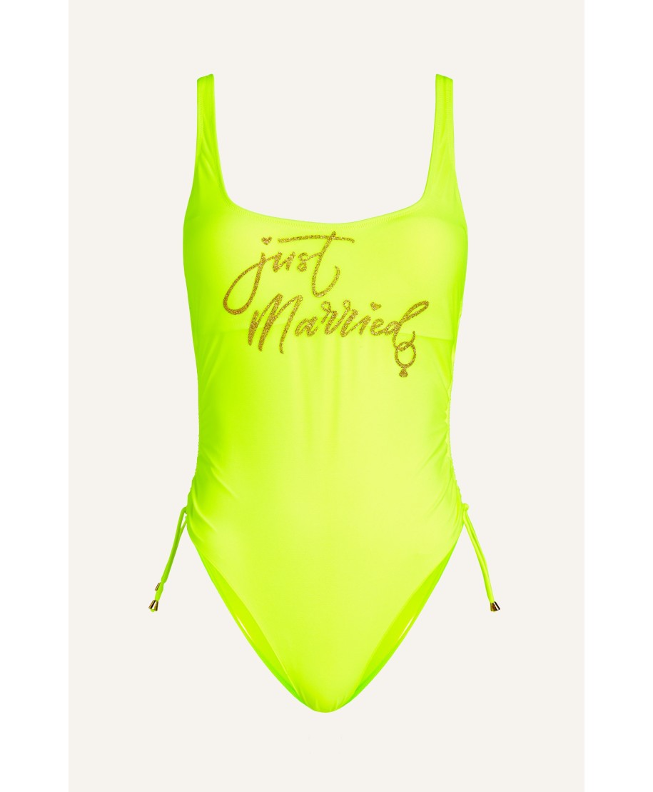 Just Married Lurex and Lycra One Piece Swimsuit