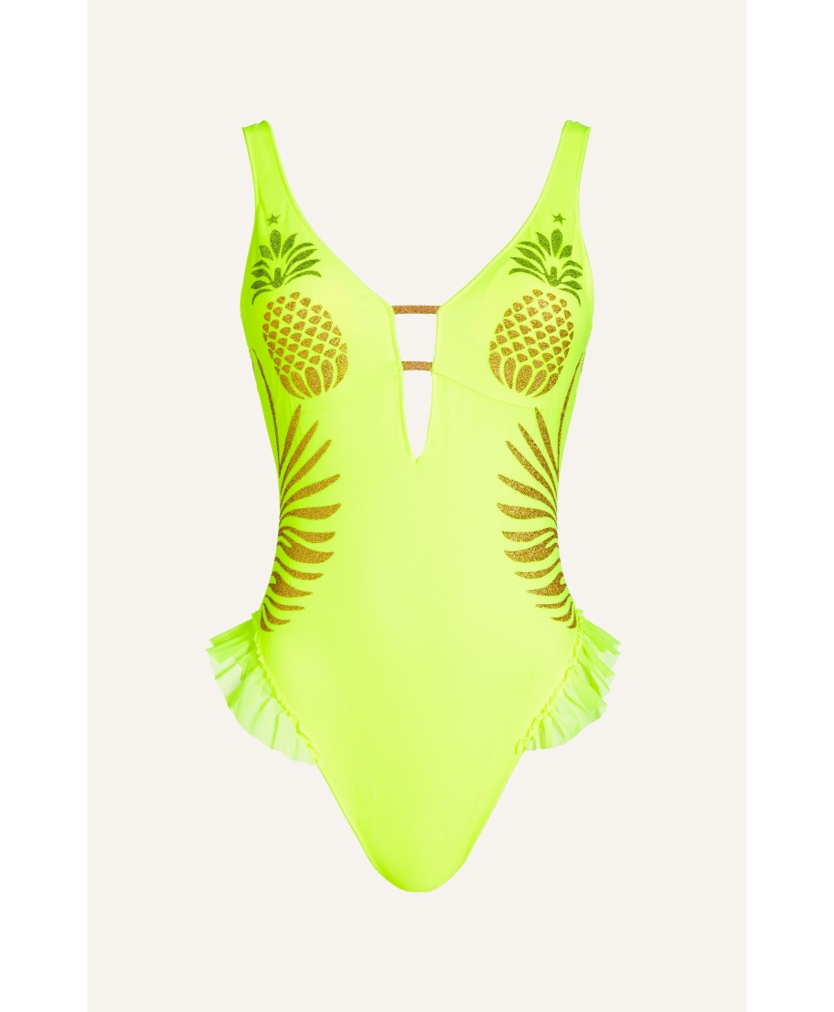 Costume Intero Tulle Ananas Lurex