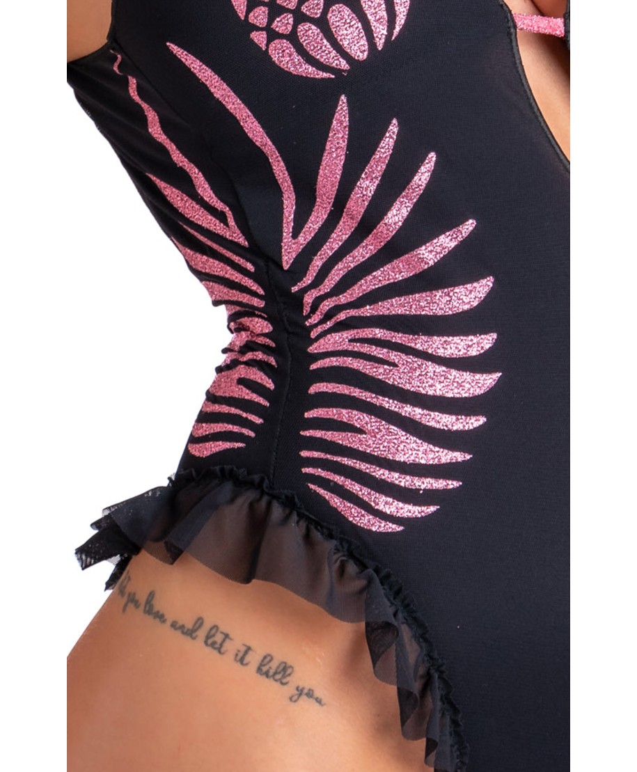 Costume Intero Tulle Ananas Lurex