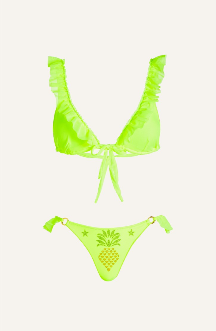 Bikini Triangolo Rouge Tulle Ananas Lurex
