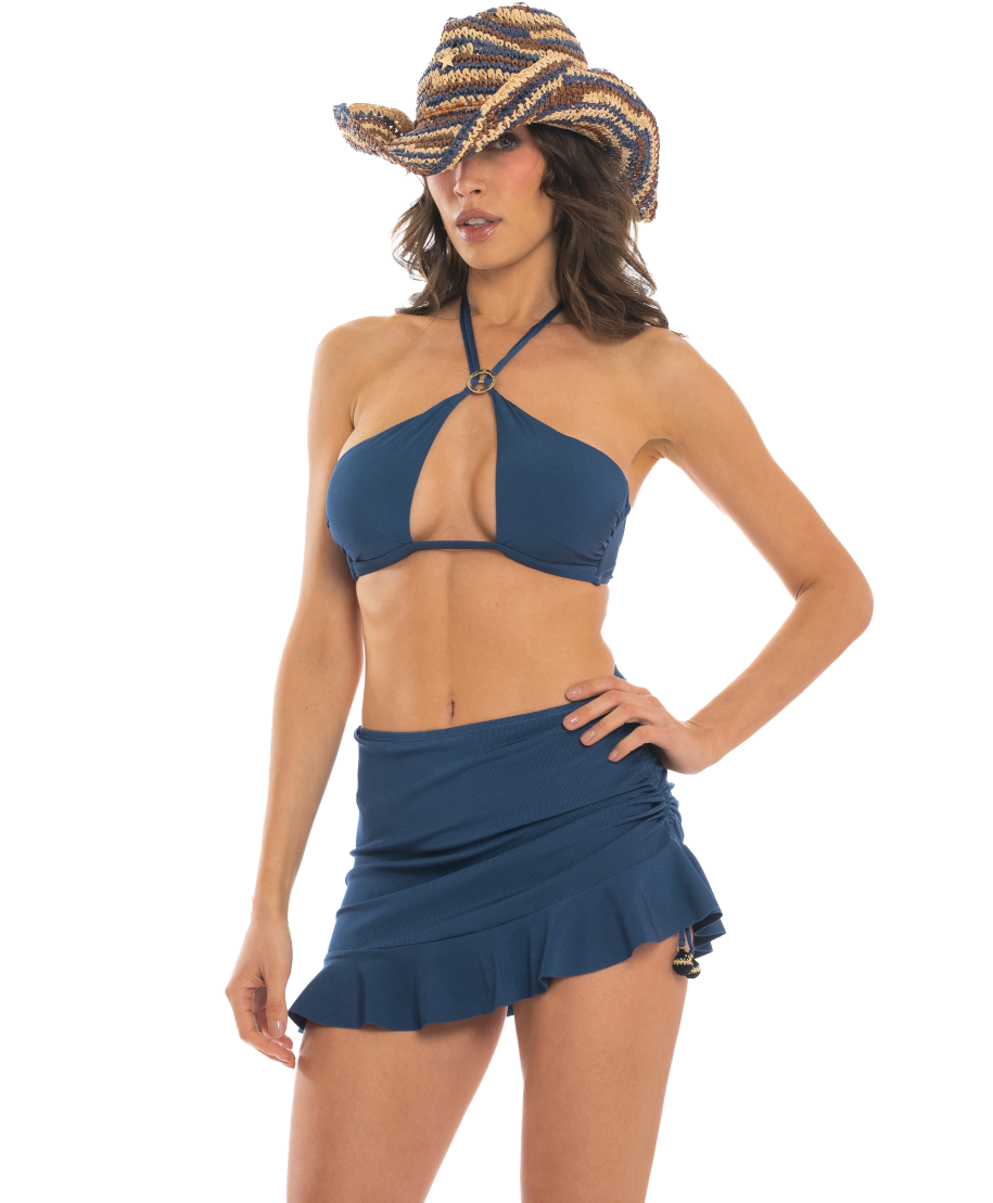 Miniskirt Ruffle Ribbed