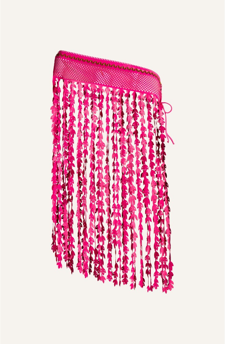Poncho Foglie Ecopelle