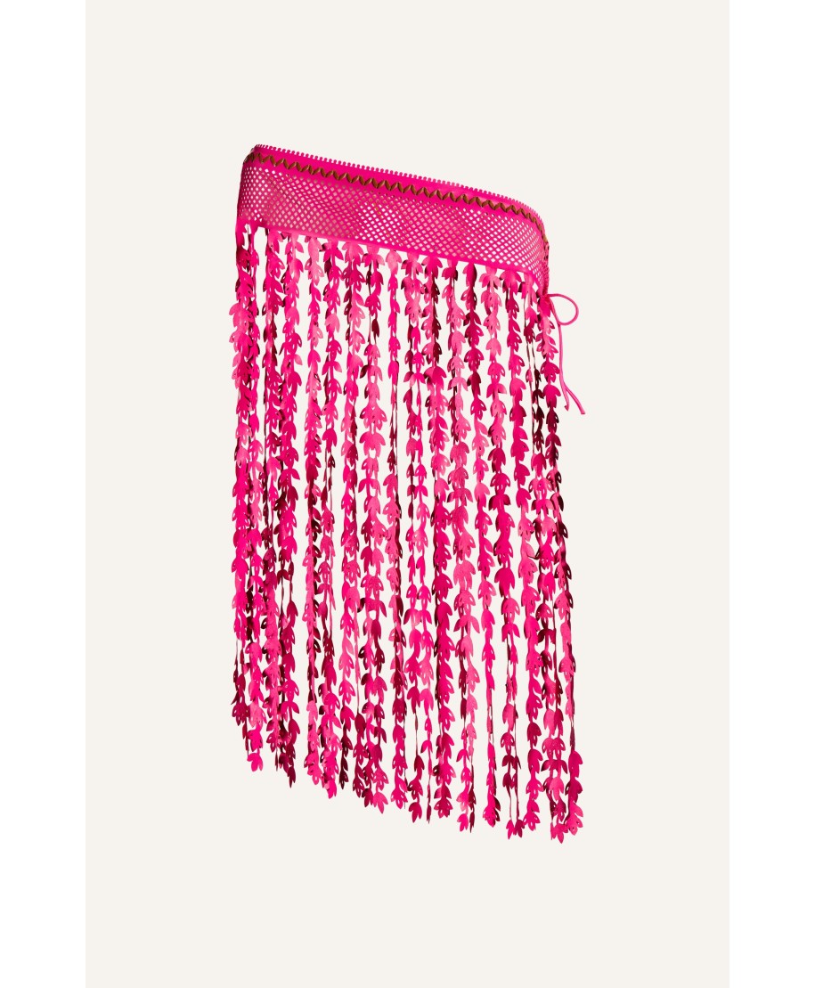 Poncho Foglie Ecopelle