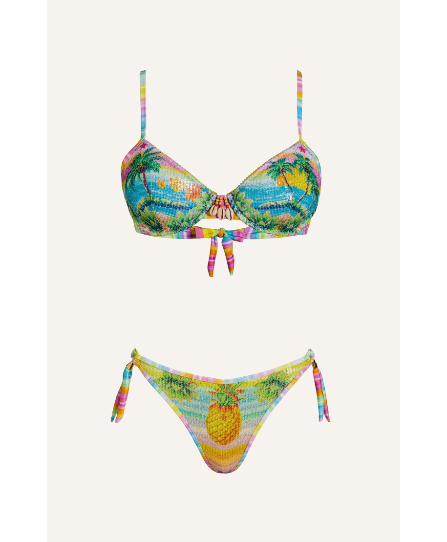Bikini Balconcino Ferretto Paillettes Hawaii