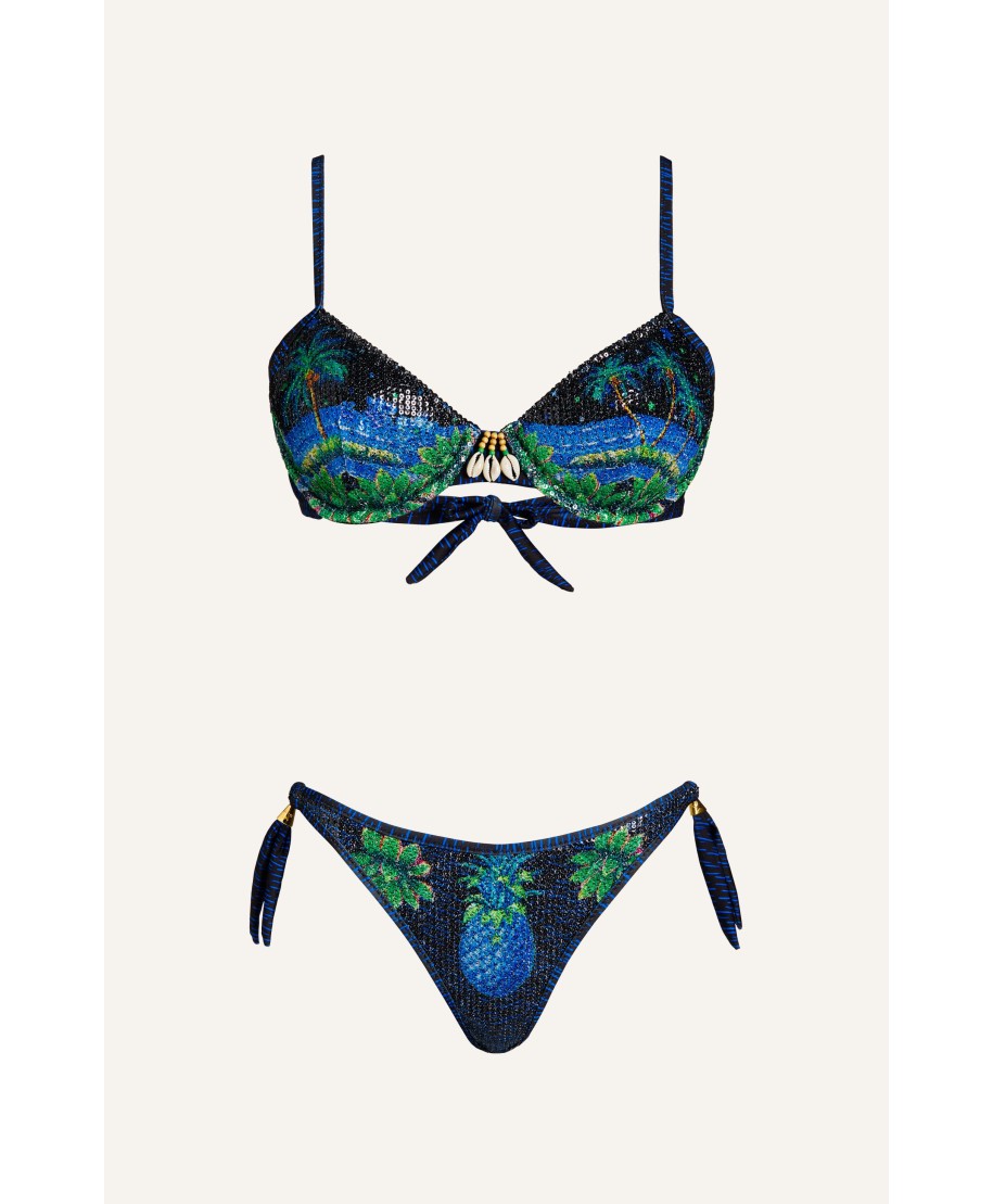Bikini Balconcino Ferretto Paillettes Hawaii