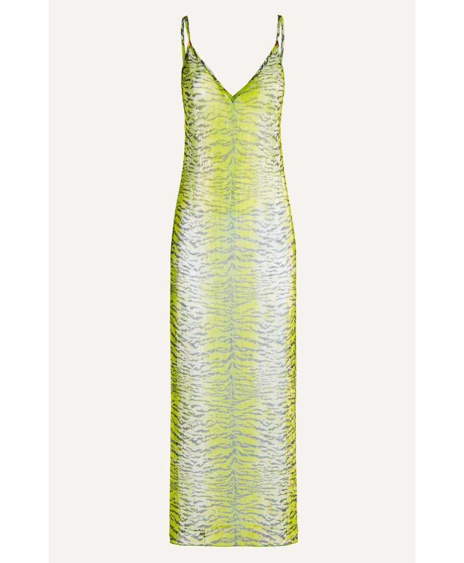 Crepon Lamé Tiger Print Petticoat Dress