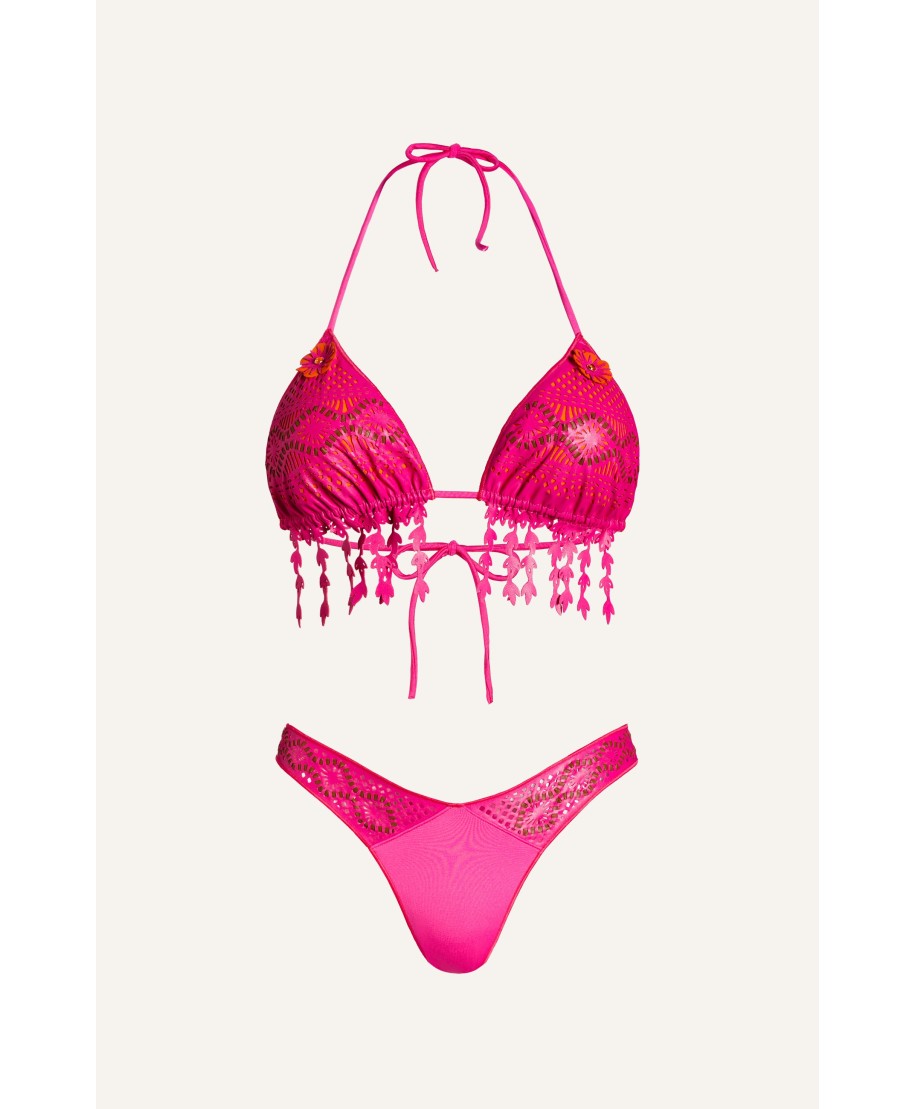 Bikini Triangolo Laser Fiori