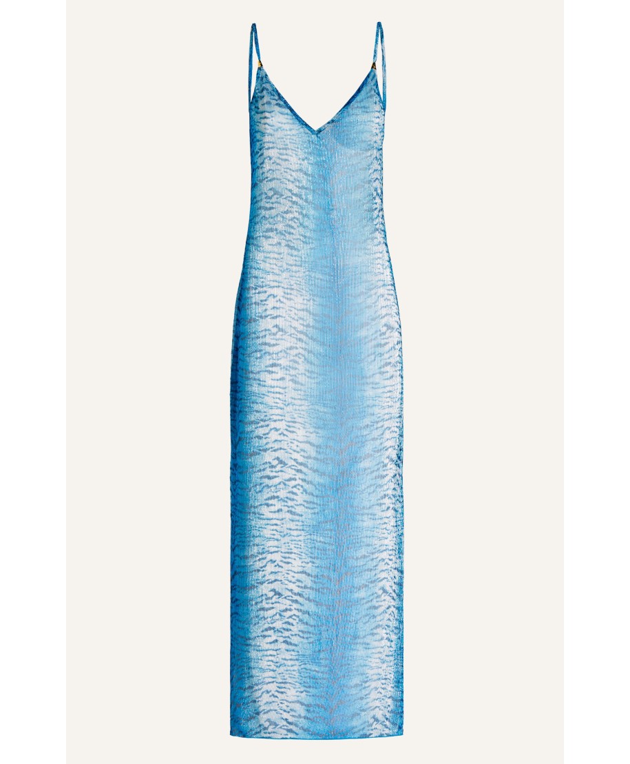 Abito Sottoveste Crepon Lamè Tigre