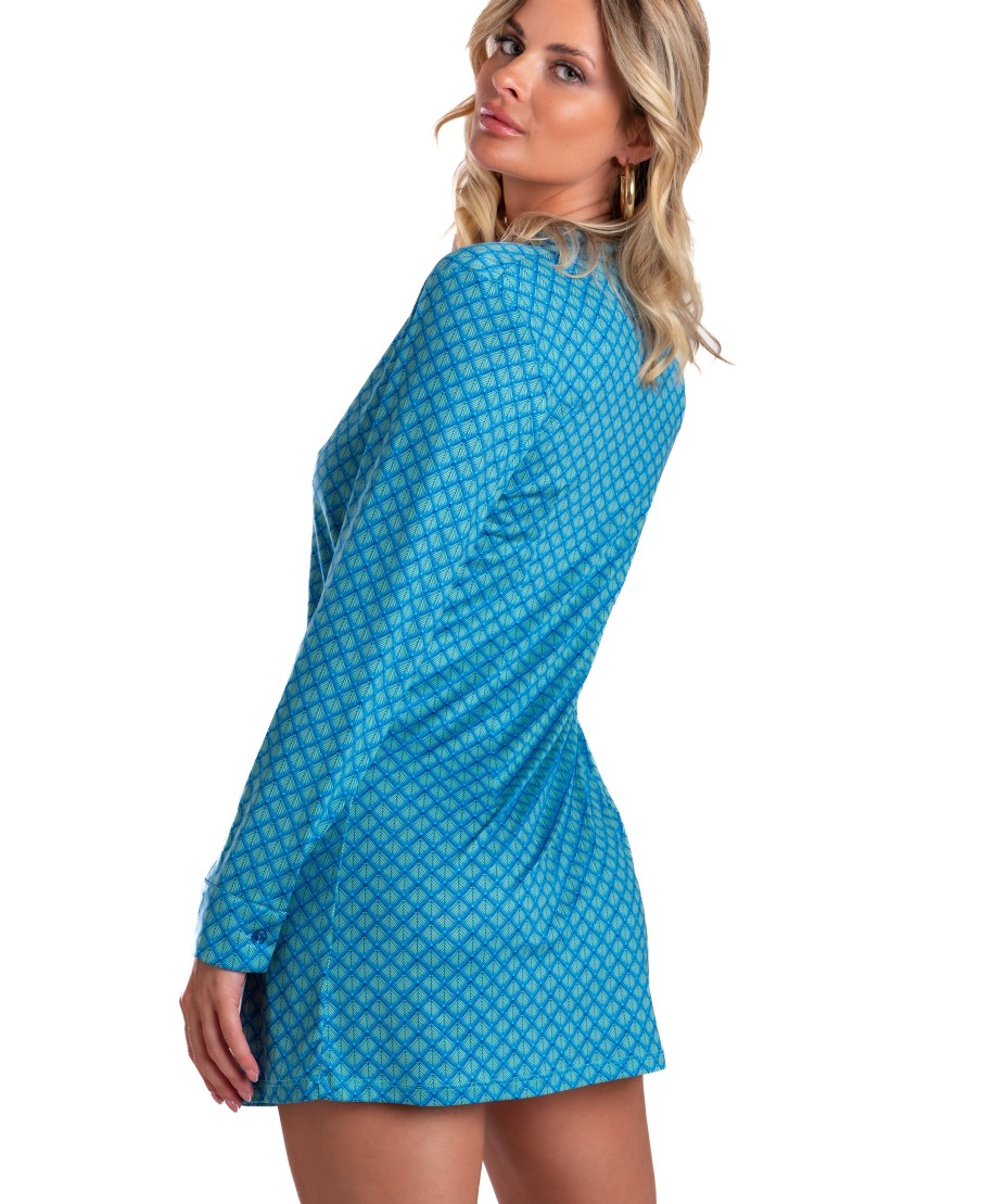 Scale Print Jersey Chemisier