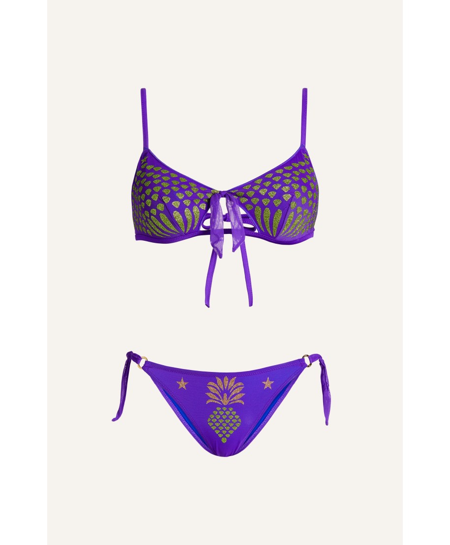 Bikini Fascia Tulle Ananas Lurex