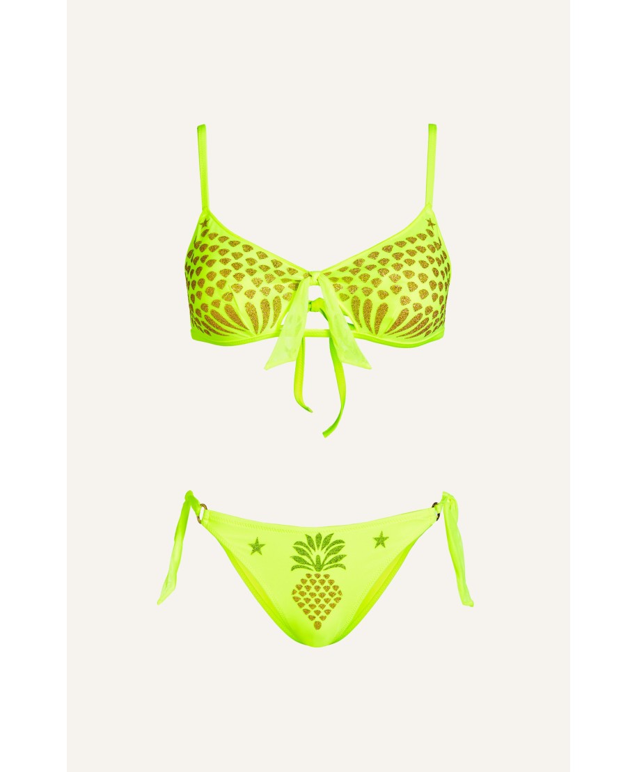Bikini Fascia Tulle Ananas Lurex