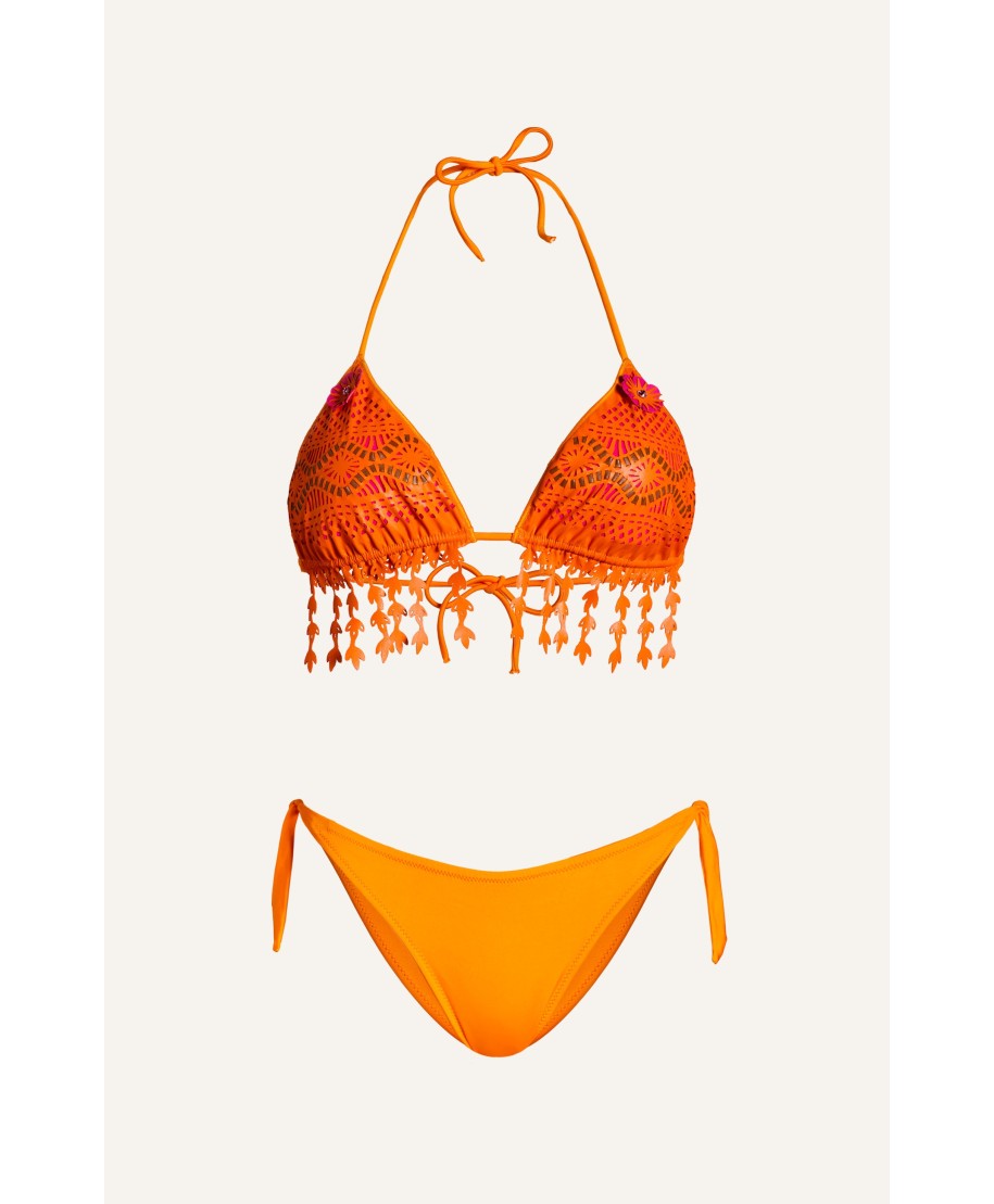 Bikini Triangolo Laser Fiori