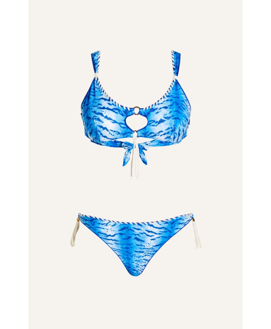 Bikini Brassiere Tigre Ricamo