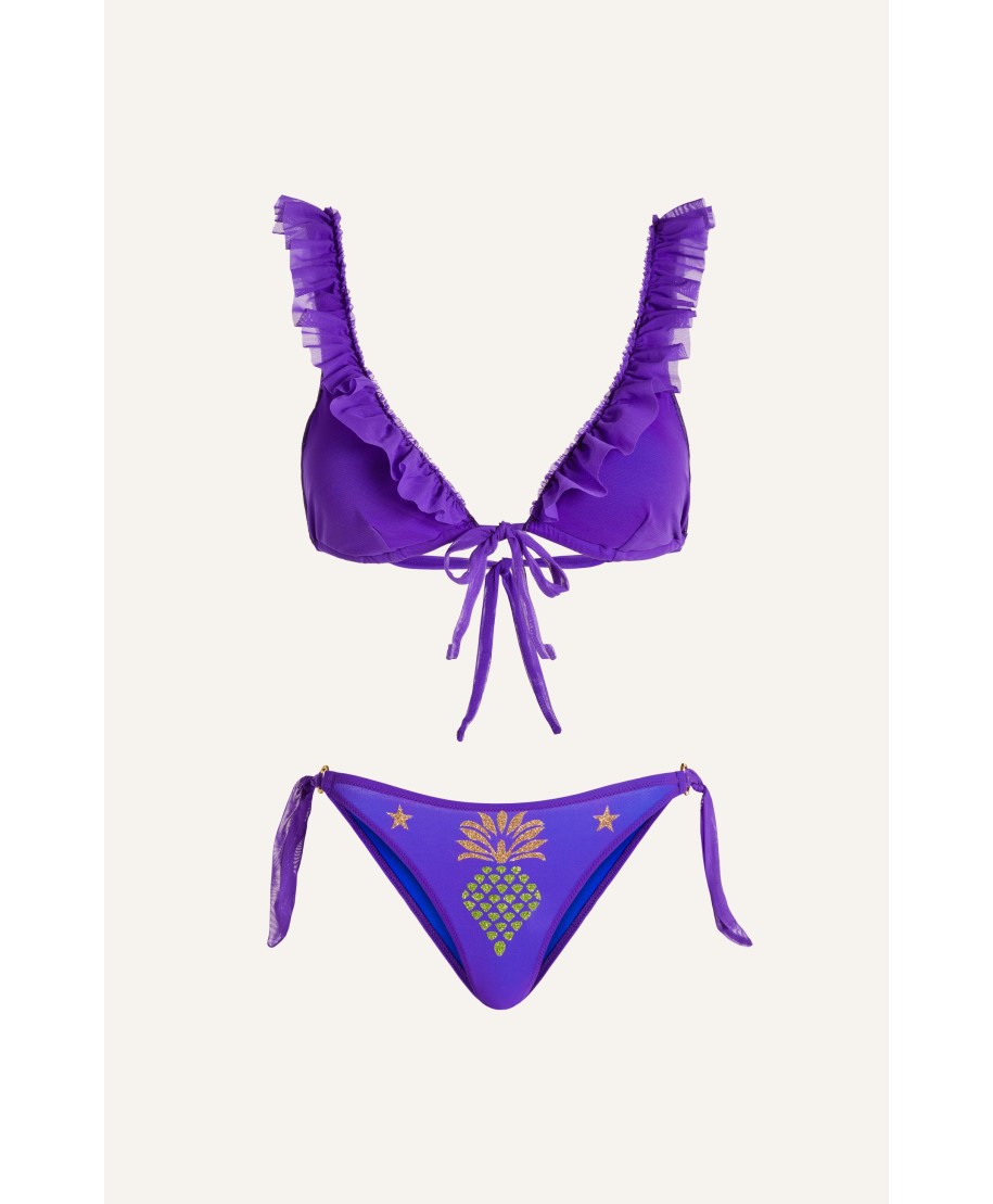 Bikini Triangolo Rouge Tulle Ananas Lurex