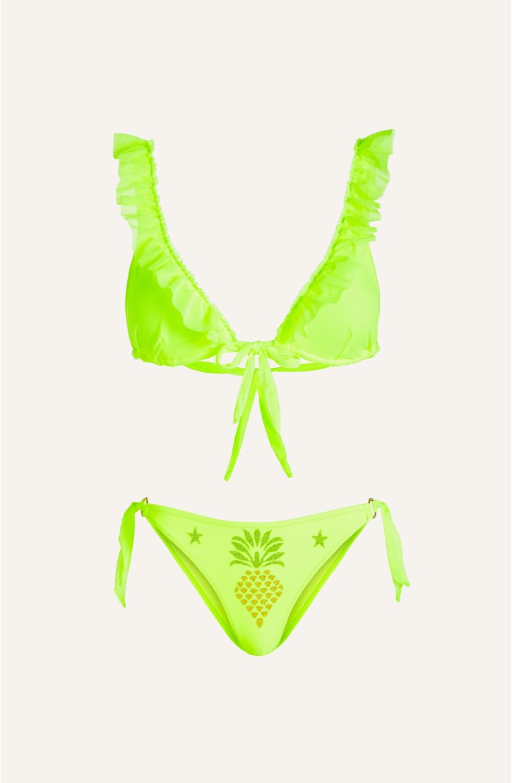 Bikini Triangolo Rouge Tulle Ananas Lurex