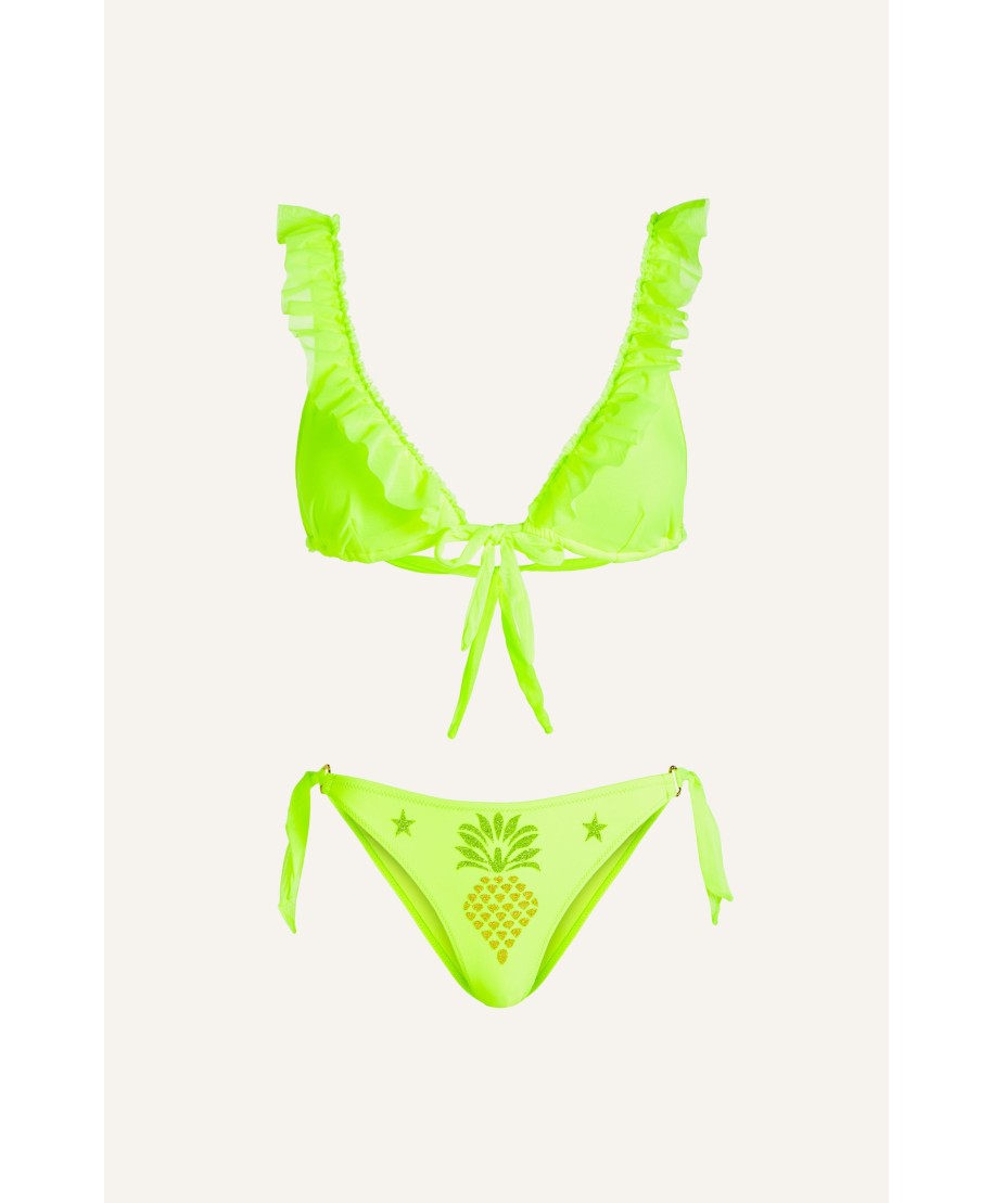 Bikini Triangolo Rouge Tulle Ananas Lurex