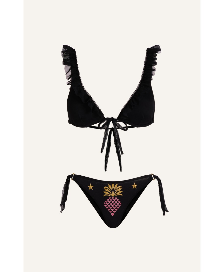 Bikini Triangolo Rouge Tulle Ananas Lurex