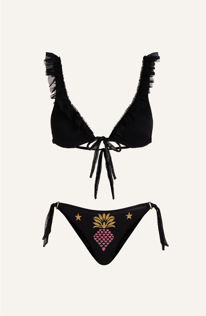 Bikini Triangolo Rouge Tulle Ananas Lurex