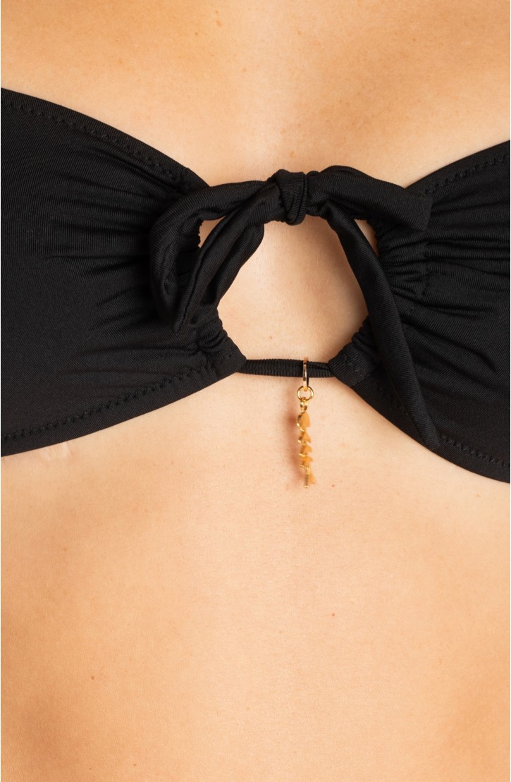 BIKINI BRASSIERE WITH PENDANT SOLID COLOR