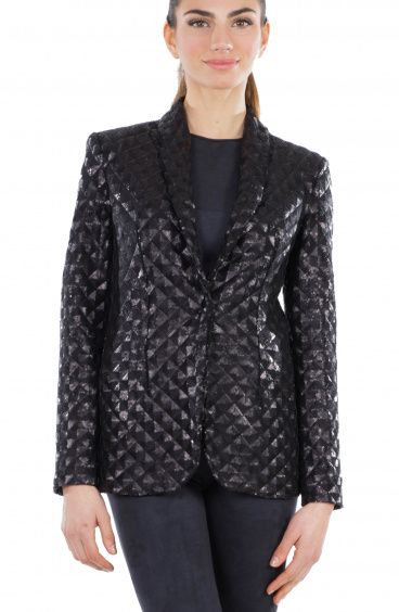 Tuxedo quilted sequins jacket Pin-Up Stars - 1