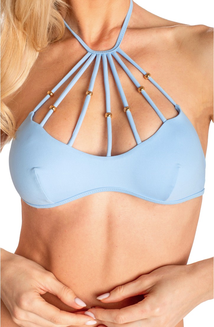BIKINI RAY BRASSIERE WITH BEADS SOLID COLOR
