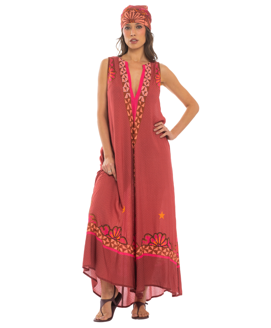 Abito Lungo Tribal Sea