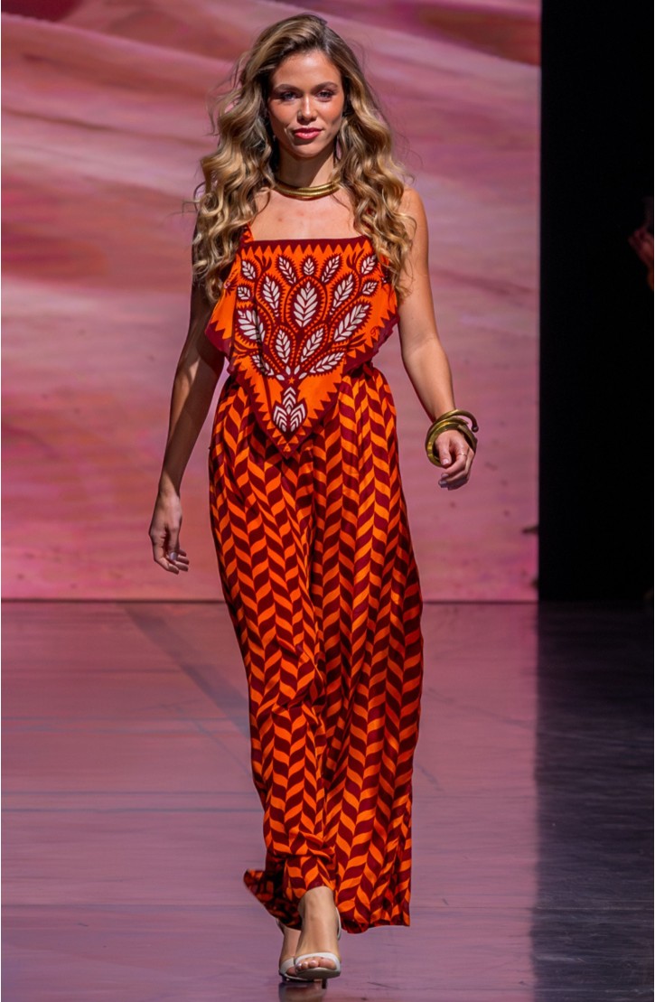 Long Jumpsuit Print Beautiful Tree