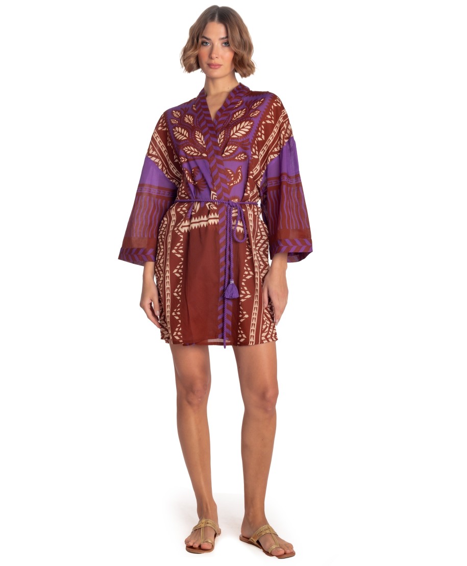 Short Kimono Beautiful Tree Print