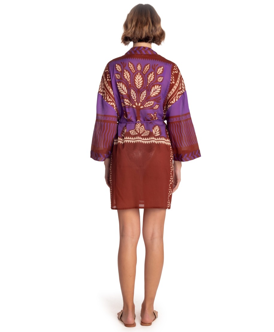 Short Kimono Beautiful Tree Print